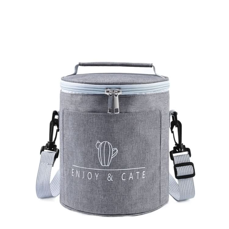 Round Lunch Bag Insulated Lunch Box Foldable & Portable Lunch Tote - Reluova