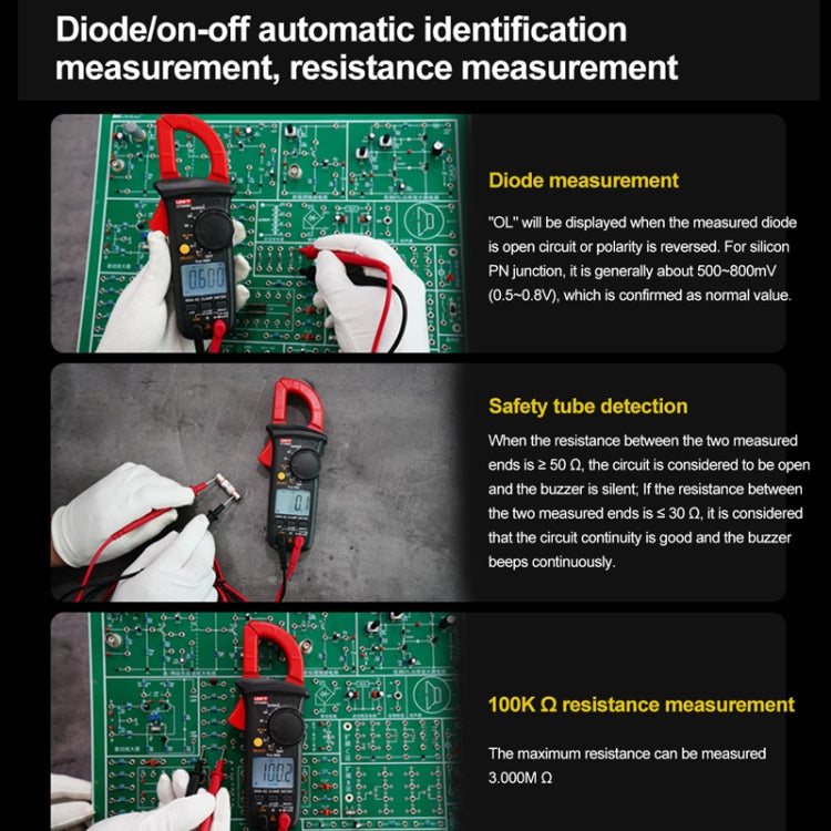 Digital Clamp Multimeter AC/DC Voltage Detector Frequency Resistance Tester Reluova