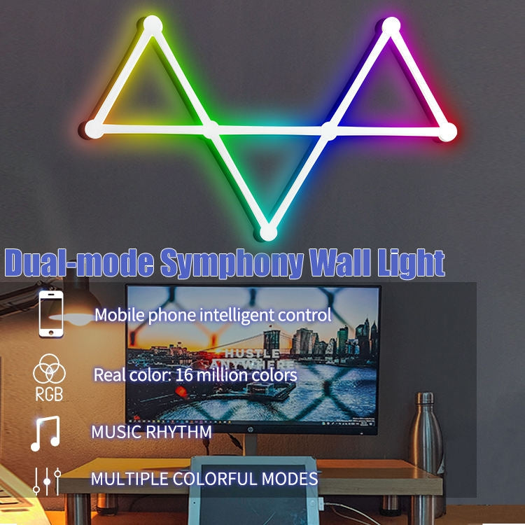 JSK-P22 Smart RGB Mosaic Light Rhythm Light Support Amazon Alexa / Google Assistant /DuerOS