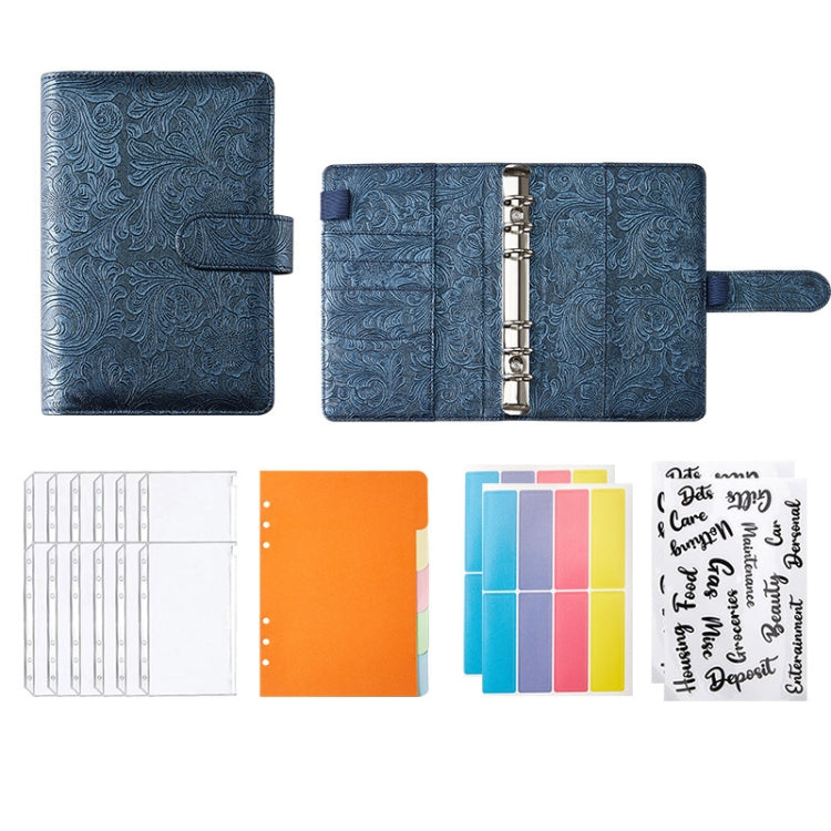 YMX-007 PU Leather Budget Binder Notebook Embossed Model Handbook