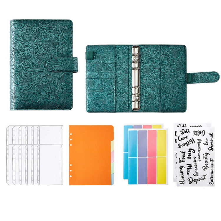 YMX-007 PU Leather Budget Binder Notebook Embossed Model Handbook