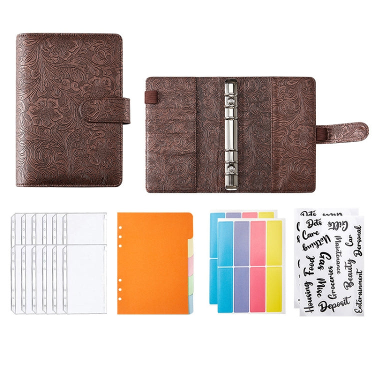 YMX-007 PU Leather Budget Binder Notebook Embossed Model Handbook My Store