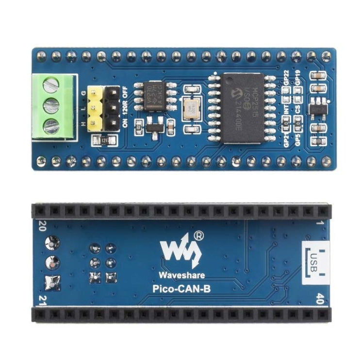 Waveshare For Raspberry Pi Pico CAN Bus Module (B),Enabling Long Range Communication Through SPI,23775 My Store