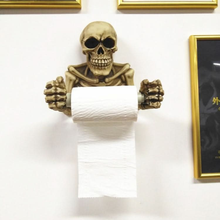 Retro Wall Hanging Skull Tissue Creative Resin Living Room bedroom Paper Roll