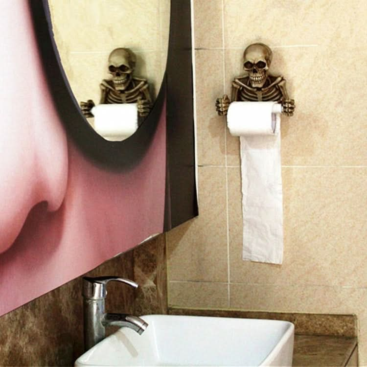 Retro Wall Hanging Skull Tissue Creative Resin Living Room bedroom Paper Roll