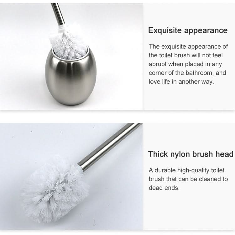 Bathroom Cleaning Brush Creative Stainless Steel Toilet Brush Reluova