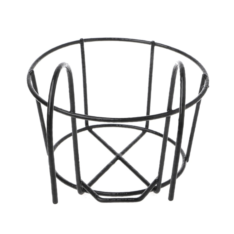 Balcony Fence Round Metal Flower Stand Wrought Iron Wall-mounted Flower Pot Stand My Store