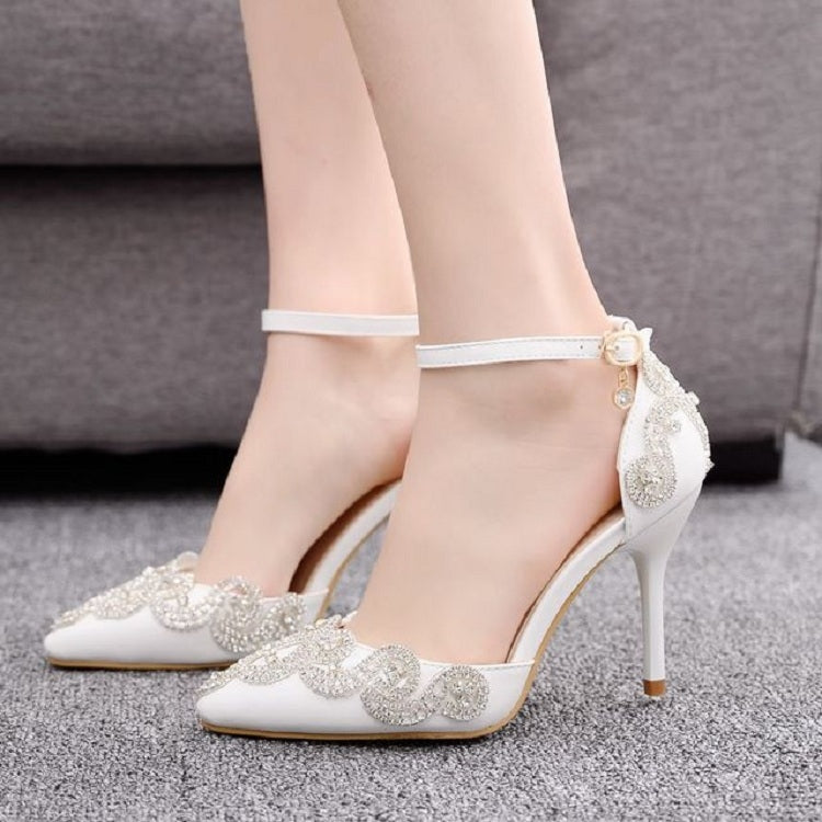 Rhinestone Stiletto Pointed Heel Women Shoes