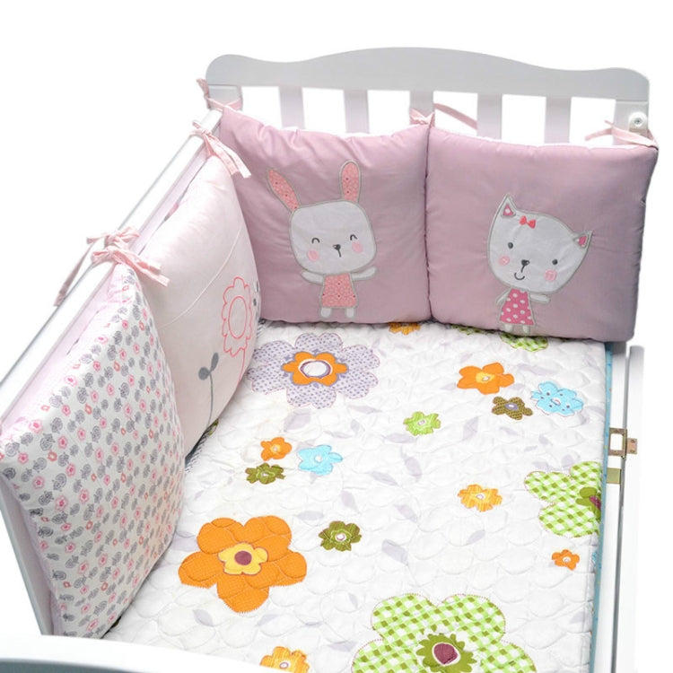 Crib Perimeter Embroidery Bunny Bedding Baby Cotton Anti-collision My Store