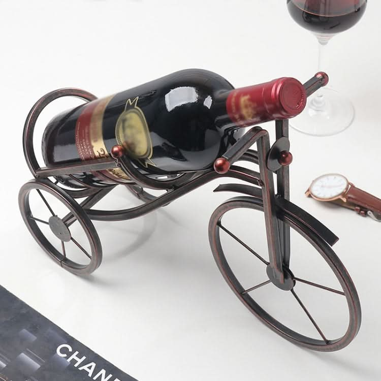 Wrought Iron Metal Tricycle Wine Rack Decorations Home Living Room Dining Table Wine Cabinet Decorations - Reluova