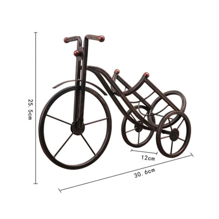 Wrought Iron Metal Tricycle Wine Rack Decorations Home Living Room Dining Table Wine Cabinet Decorations - Reluova