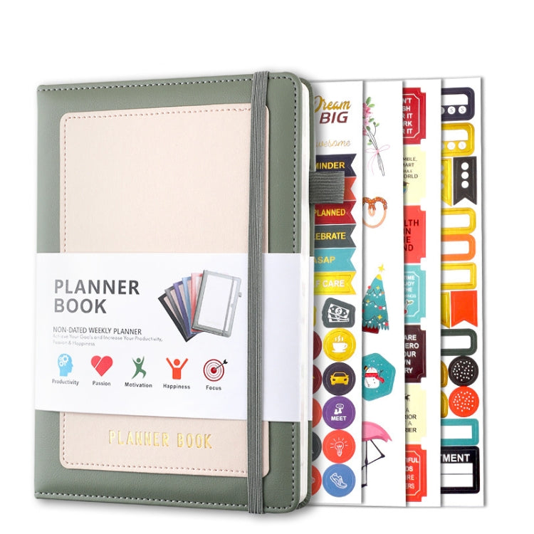 YMX-018 A5 Weekly Plan Monthly Plan Book Self-Regulation Strap Notebook