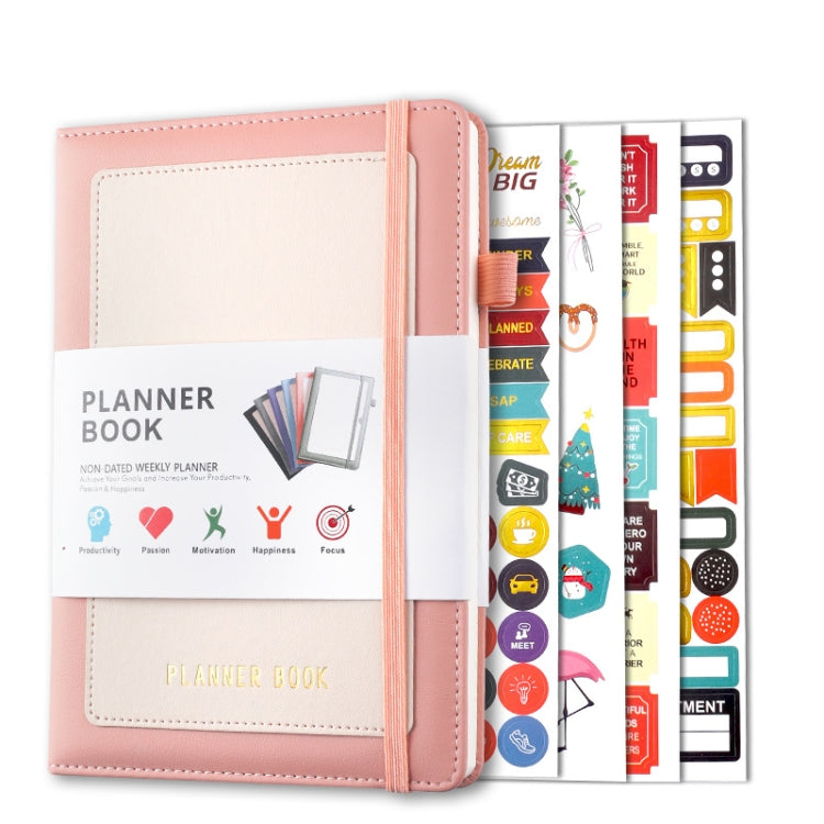 YMX-018 A5 Weekly Plan Monthly Plan Book Self-Regulation Strap Notebook