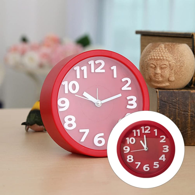 Round 12cm Candy Color Stereo Digital Silent Alarm Clock Children Student Alarm Clock My Store