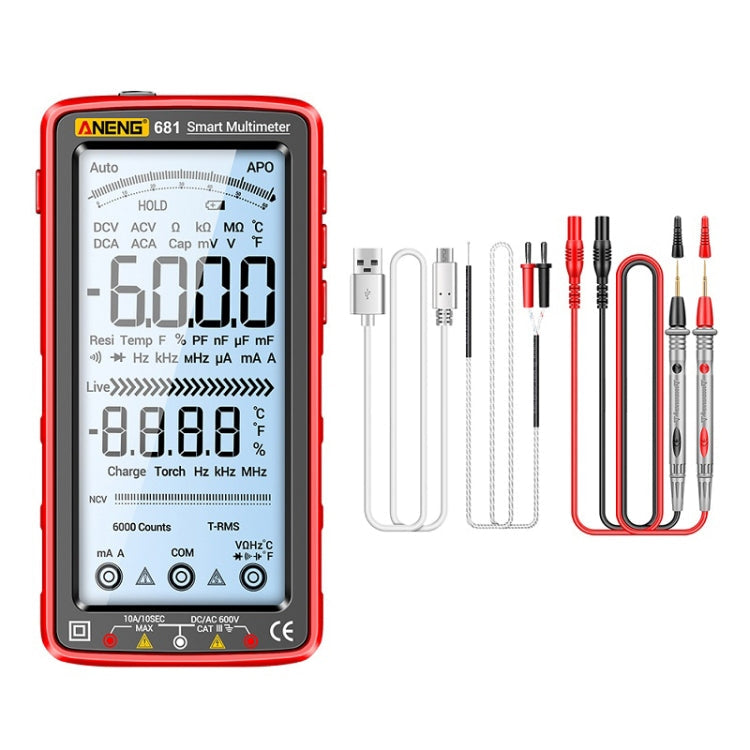 ANENG 681 LCD Digital Display Screen Smart Automatic Range Rechargeable Multimeter Reluova