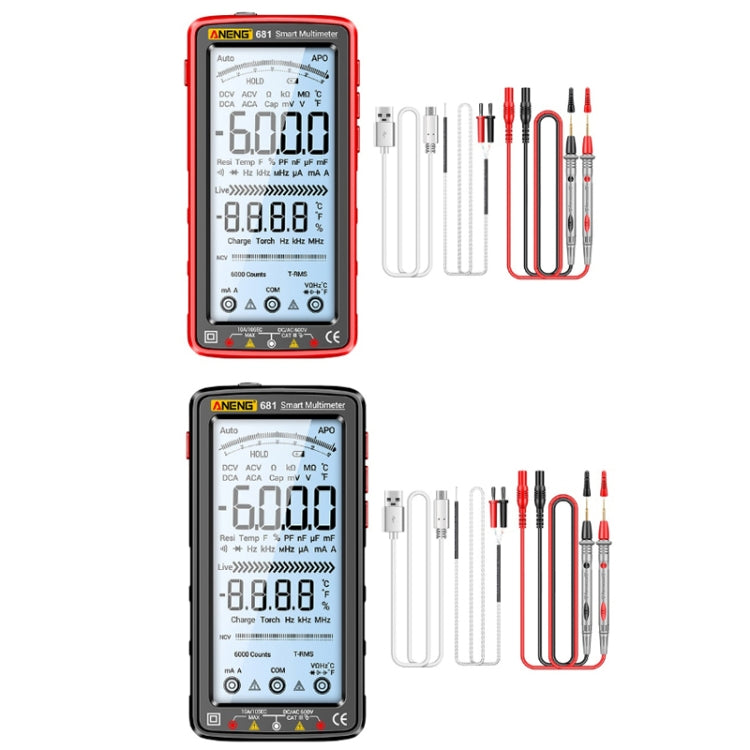 ANENG 681 LCD Digital Display Screen Smart Automatic Range Rechargeable Multimeter Reluova