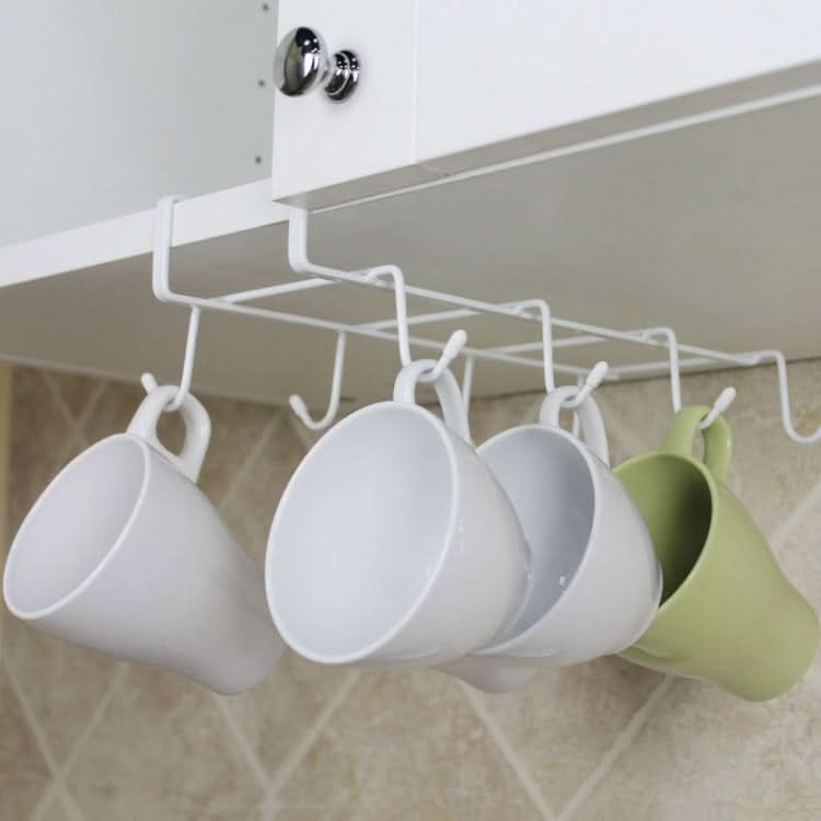 Hanging Nail-free Partition Cup Holder Creative Kitchen Supplies Storage Rack - Reluova