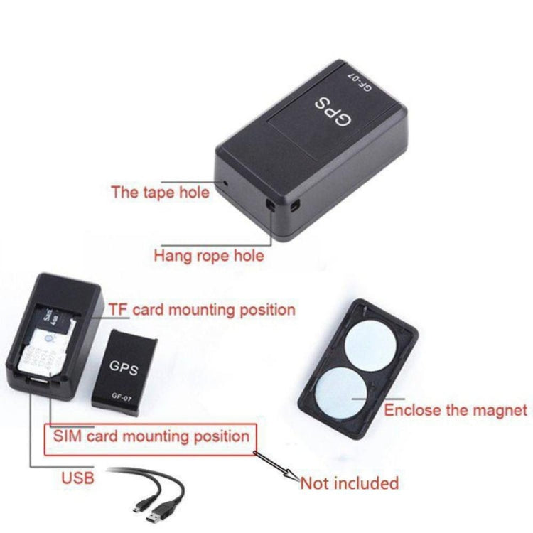 GF07 Locator Mini GPS Tracking Strong Magnetic Positioning Adsorption Anti Lost Device Voice Control Recordable