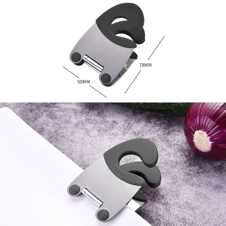 Stainless Steel Plastic Pan Edge Clamp Anti-Scald Rubber Bracket Kitchen Gadgets - Reluova