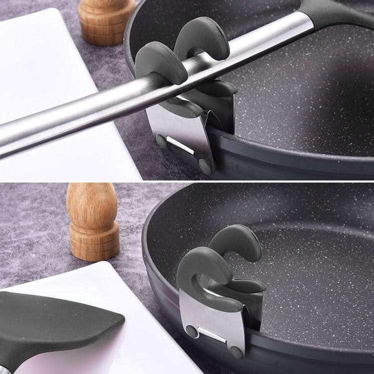 Stainless Steel Plastic Pan Edge Clamp Anti-Scald Rubber Bracket Kitchen Gadgets - Reluova