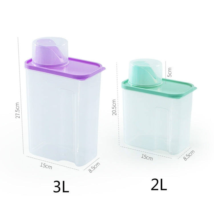 Household Plastic Transparent Washing Powder Storage Box Storage Container