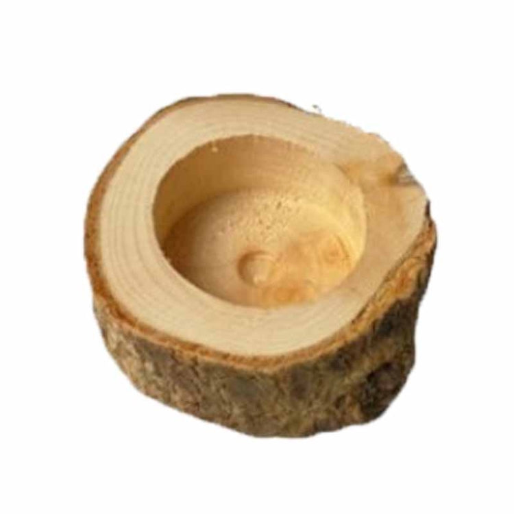 3 PCS Mini Natural Log Round Home Office Garden Decoration Succulent Plant Pot Candle Holder Small Bonsai Home Decoration My Store