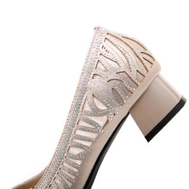 Women Shoes Hollow Rhinestone Pumps