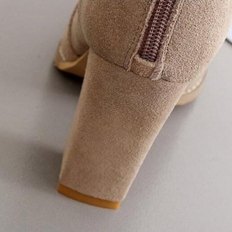 Women Shoes Suede Boots Pointed High Heels Reluova