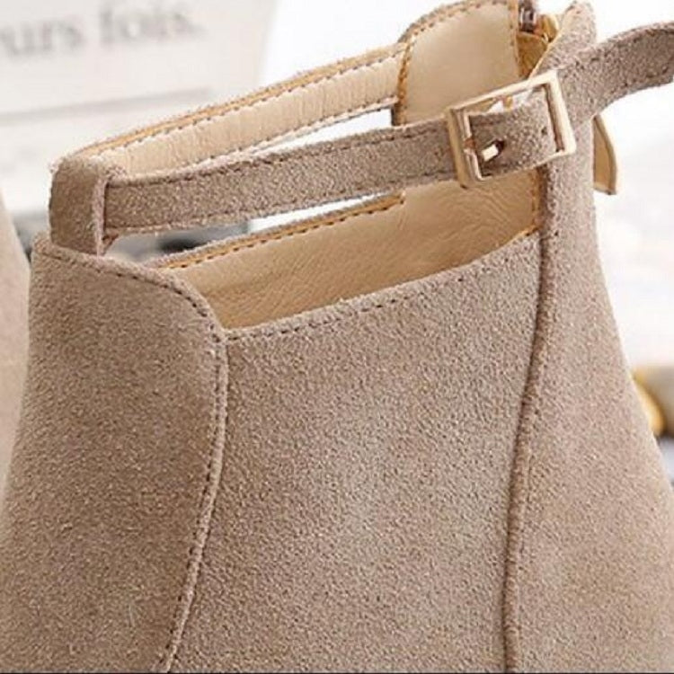 Women Shoes Suede Boots Pointed High Heels Reluova