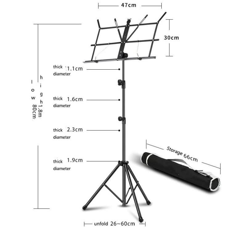 Portable Folding  Lifted and Thickened Piano Stand Guzheng Guitar Home Music Stand Reluova