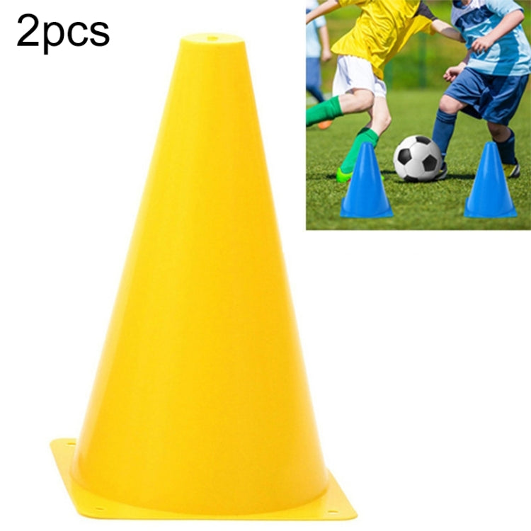 2 PCS Football Obstacle Sign Tube Thickening Road Block Cone without Hole, Size: 18 x 14cm-Reluova