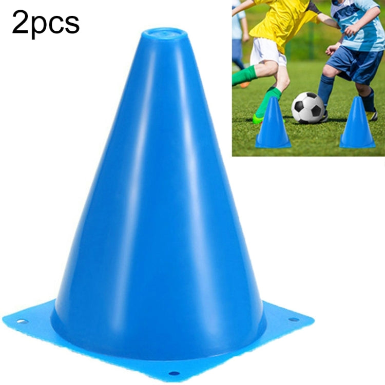 2 PCS Football Obstacle Sign Tube Thickening Road Block Cone without Hole, Size: 18 x 14cm-Reluova