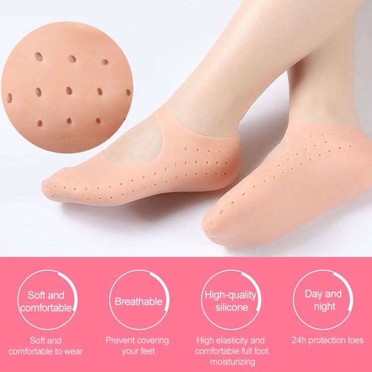 Silicone Sailboat Socks Foot Heel Anti-cracking Sleeve Anti-drying Beach Home Socks Reluova