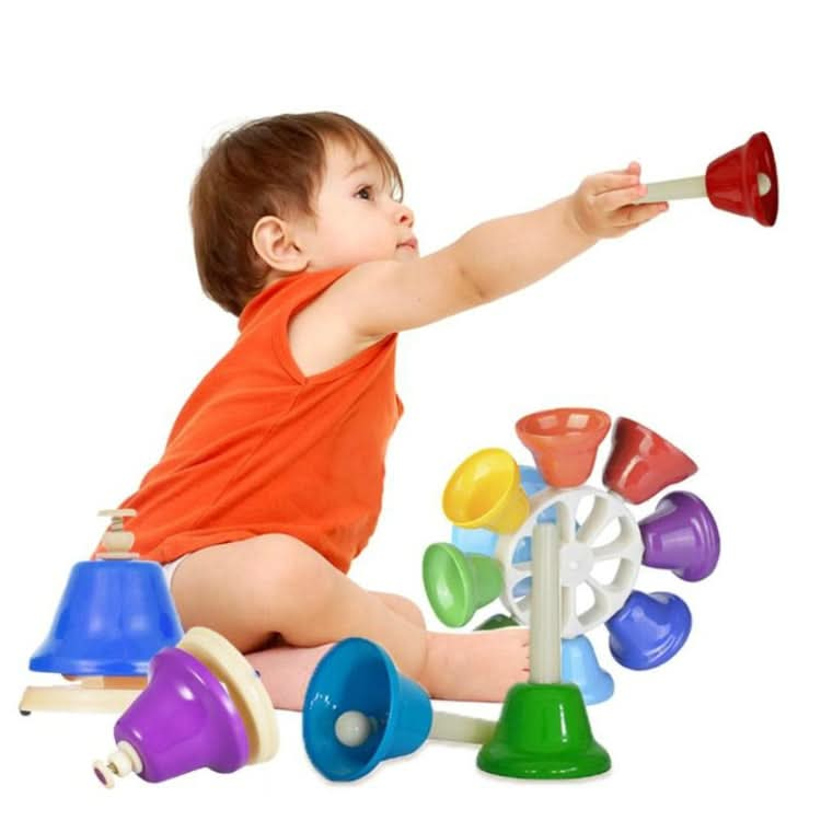 Orff Instrument Eight-tone Bell Percussion Musical Toy for Children Reluova