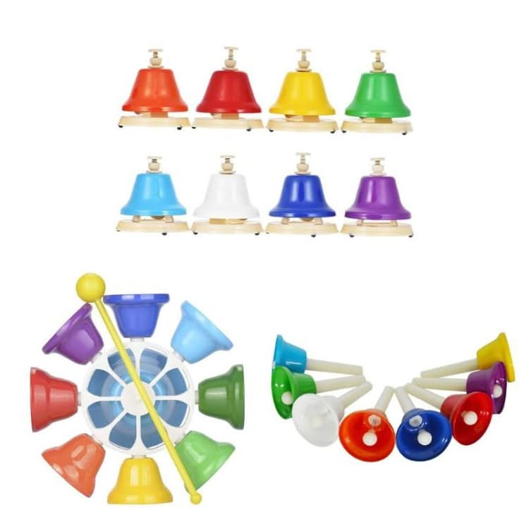 Orff Instrument Eight-tone Bell Percussion Musical Toy for Children Reluova