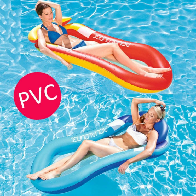 Adult Floating RowLounge Chair Water Toy Inflatable Bed with Armrest Hammock Back, Size: 160 x 90cm Reluova