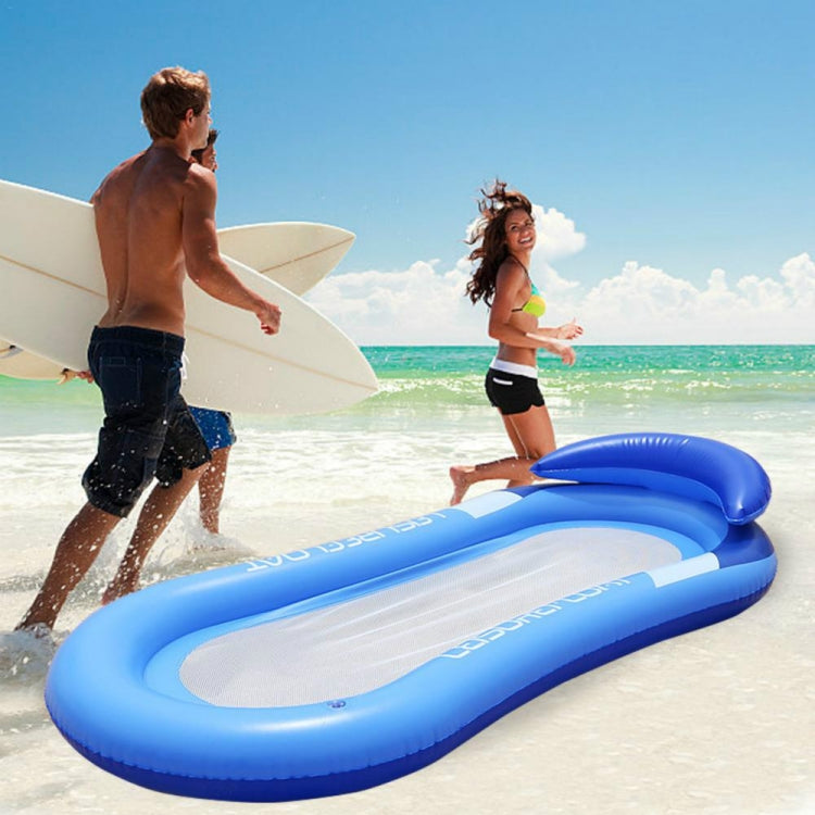 Adult Floating RowLounge Chair Water Toy Inflatable Bed with Armrest Hammock Back, Size: 160 x 90cm