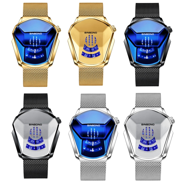 BINBOND Locomotive Concept Watch Men Live Black Technology Watch Reluova