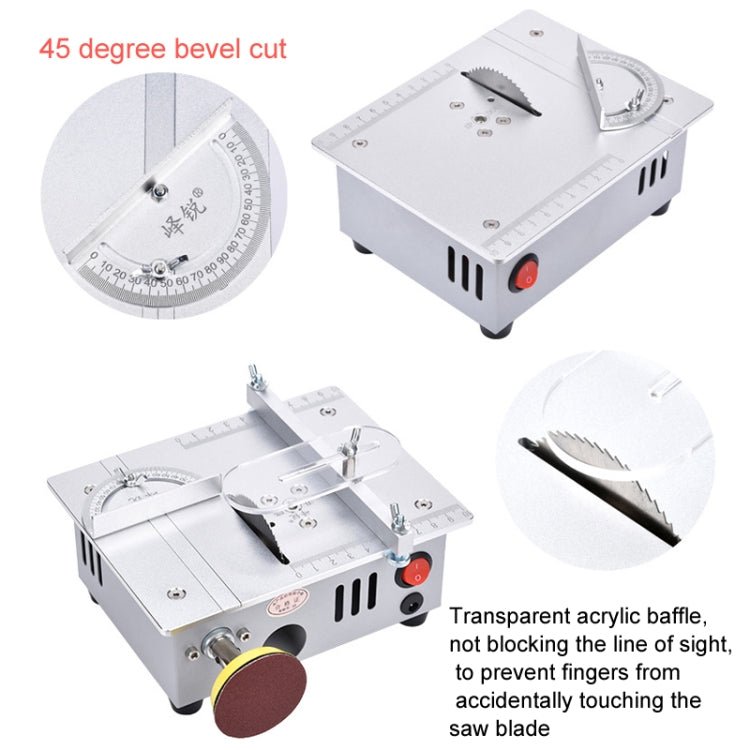 S6  96W Multifunctional Model Desktop Mini Table Saw Cutter,Spec: