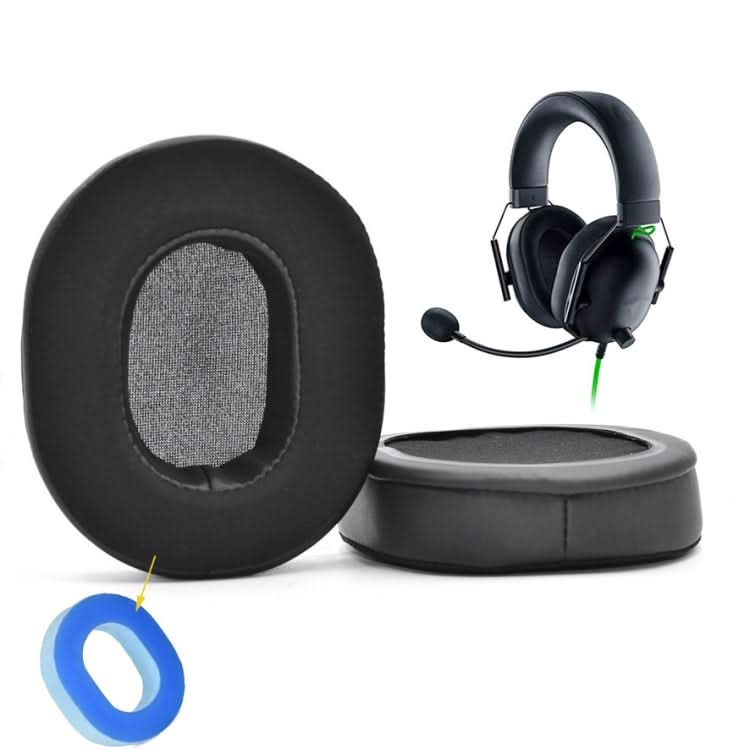 2 PCS Sponge Cover Ear Pads for Razer BlackShark V2 X,Style: