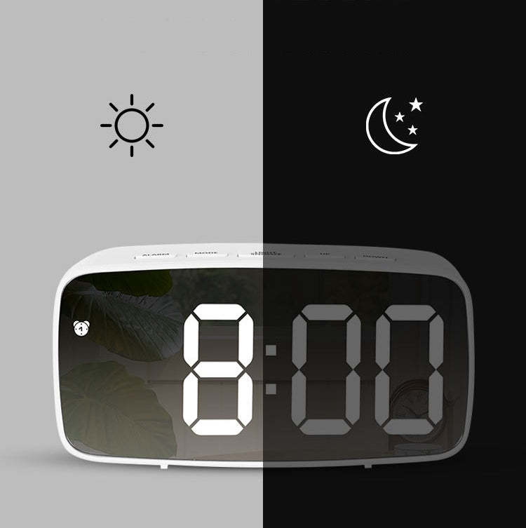 Battery Plug-In Dual-Purpose LED Clock Bedside Alarm Clock, My Store