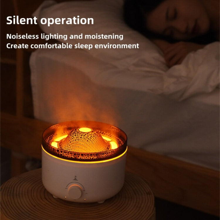 V21A 560ml Volcano Flame Remote Control Aromatherapy Air Humidifier Essential Oil Diffuser