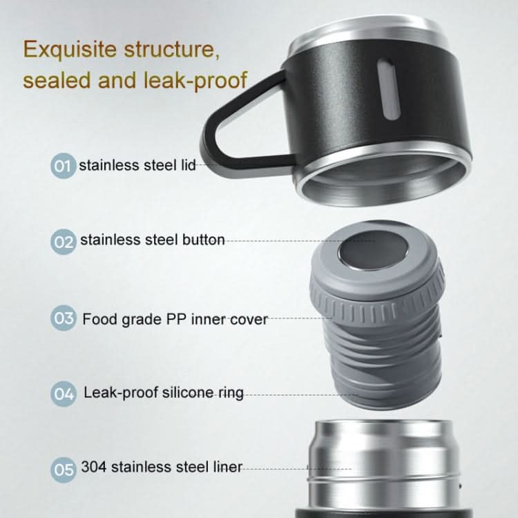 500ml 304 Stainless Steel Thermos Cup Portable Business Tea Cup,Spec:-Reluova