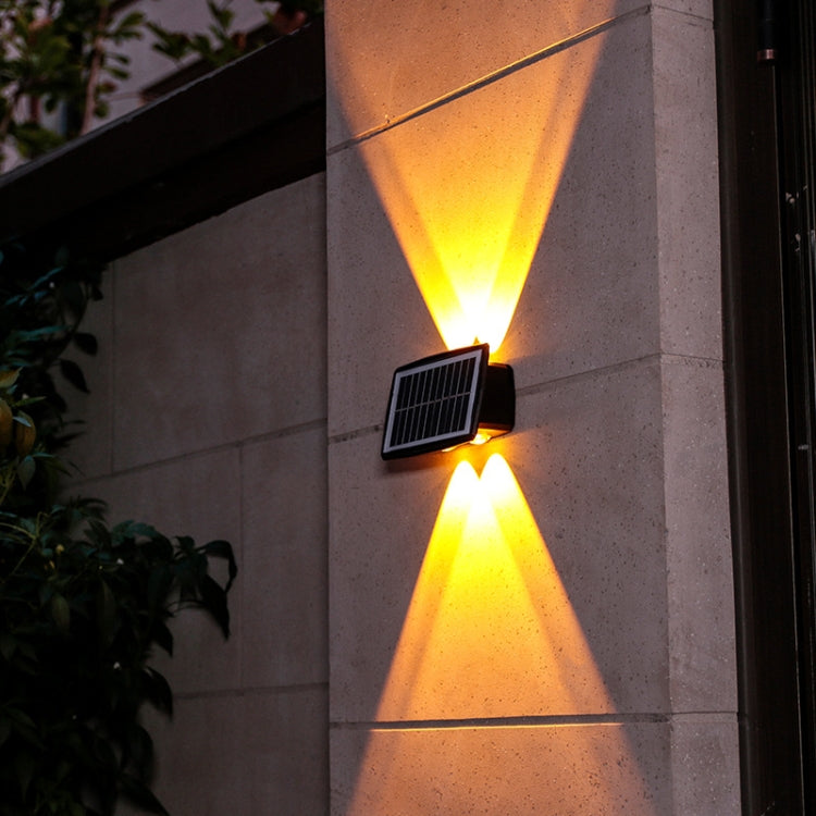 Solar Wall Lamp Outdoor Waterproof Up And Down Double-headed Spotlights