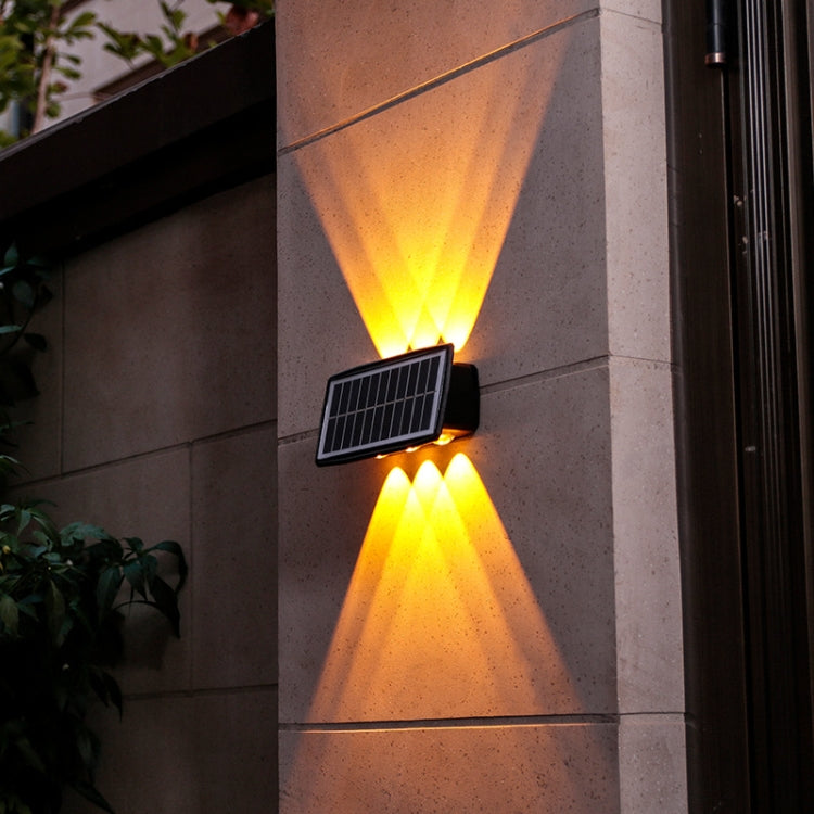 Solar Wall Lamp Outdoor Waterproof Up And Down Double-headed Spotlights