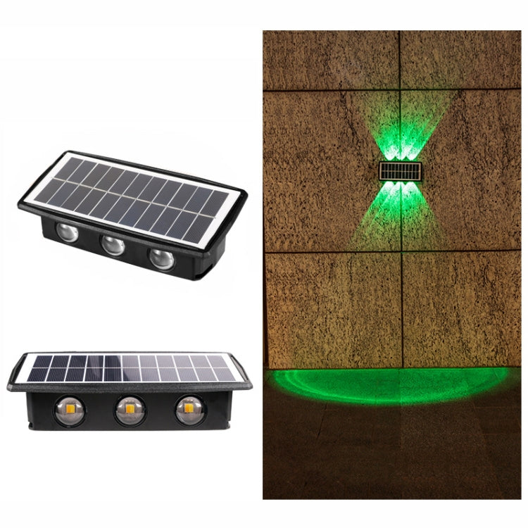 Solar Wall Lamp Outdoor Waterproof Up And Down Double-headed Spotlights