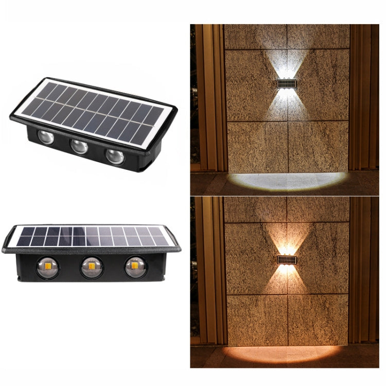 Solar Wall Lamp Outdoor Waterproof Up And Down Double-headed Spotlights