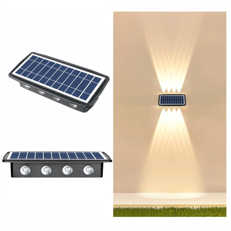 Solar Wall Lamp Outdoor Waterproof Up And Down Double-headed Spotlights