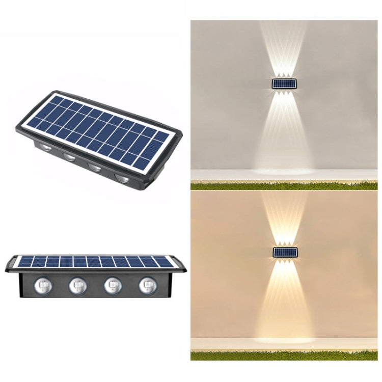 Solar Wall Lamp Outdoor Waterproof Up And Down Double-headed Spotlights My Store