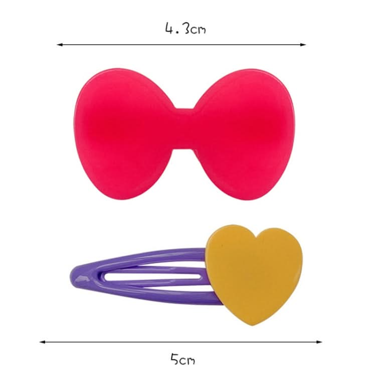 Fluorescent Color Bow Hair Clip Hair Accessories For Children Reluova